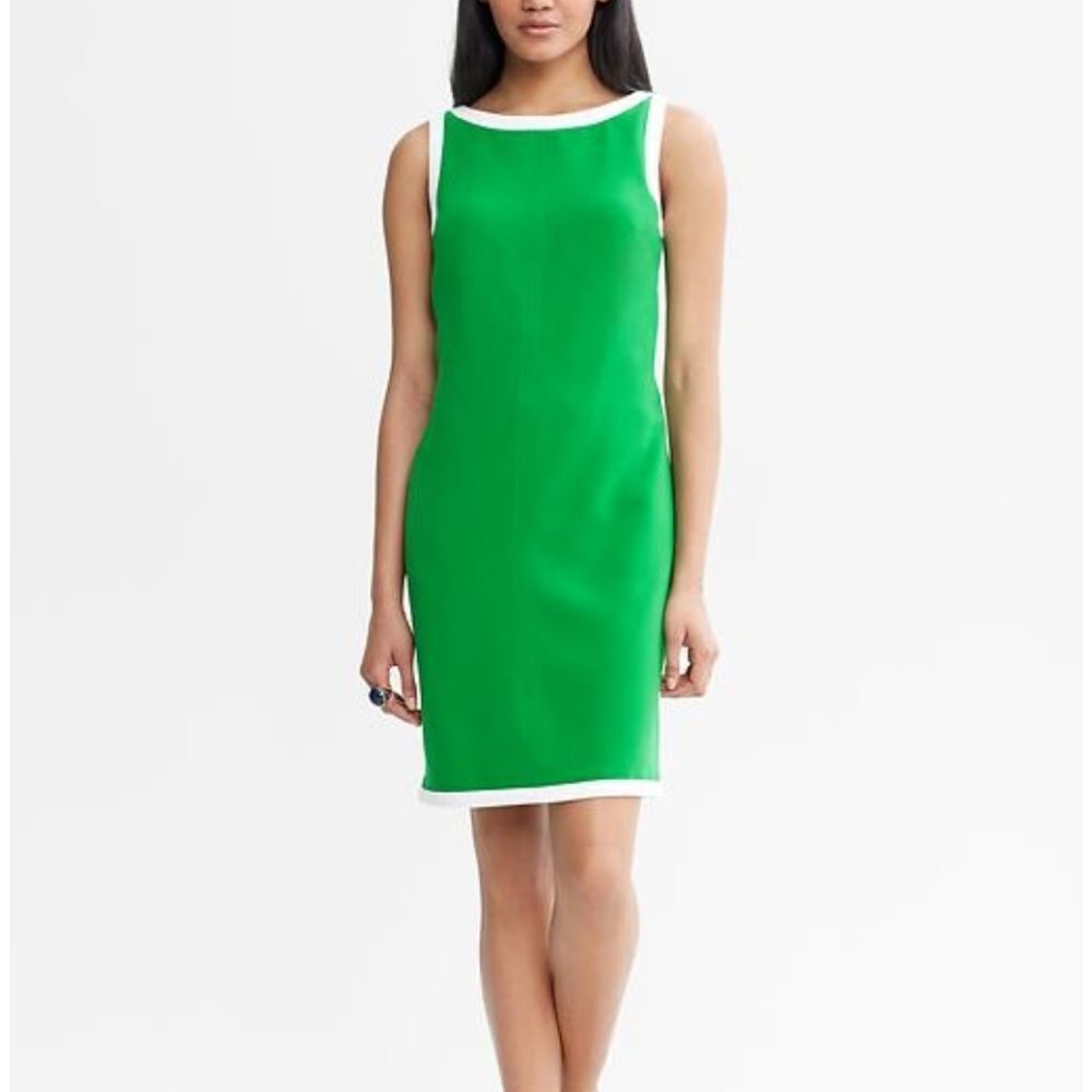 Banana Republic MadMan Collection Vibrant Green Mini Dress Size 4